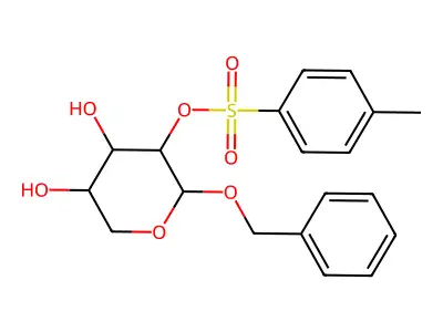 Benzyl 2-O-(4-methylbenzene-1-sulfonyl)pentopyranoside structure
