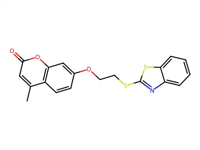 7-[2-(1,3-Benzothiazol-2-ylsulfanyl)ethoxy]-4-methylchromen-2-one structure