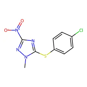 5-(4-Chlorophenyl)sulfanyl-1-methyl-3-nitro-1,2,4-triazole structure