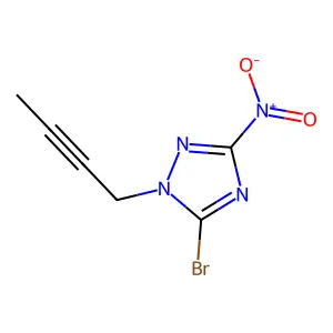 5-Bromo-1-but-2-ynyl-3-nitro-1,2,4-triazole structure