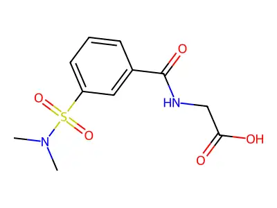 2-{[3-(Dimethylsulfamoyl)phenyl]formamido}acetic acid structure