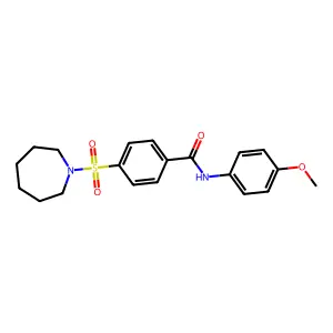 4-(azepan-1-ylsulfonyl)-N-(4-methoxyphenyl)benzamide structure