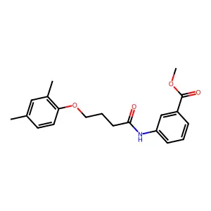 Methyl 3-[4-(2,4-dimethylphenoxy)butanoylamino]benzoate structure