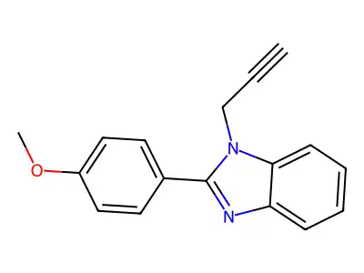 2-(4-Methoxyphenyl)-1-prop-2-ynylbenzimidazole structure