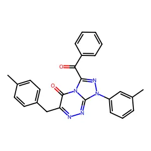 3-benzoyl-6-(4-methylbenzyl)-1-(3-methylphenyl)[1,2,4]triazolo[3,4-c][1,2,4]triazin-5(1H)-one structure