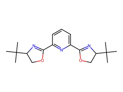 2,6-BIS[(4R)-4-TERT-BUTYL-2-OXAZOLIN-2YL]PYRIDINE structure