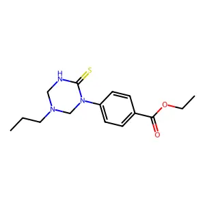 Ethyl 4-(5-propyl-2-thioxo-1,3,5-triazinan-1-yl)benzoate structure