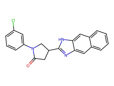 1-(3-Chlorophenyl)-4-(1H-naphth[2,3-d]imidazol-2-yl)-2-pyrrolidinone structure