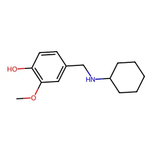 4-[(Cyclohexylamino)methyl]-2-methoxyphenol structure