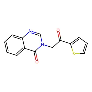 3-[2-oxo-2-(2-thienyl)ethyl]-4(3H)-quinazolinone structure