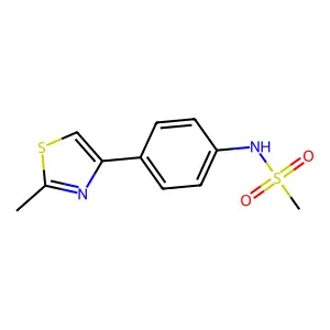 N-[4-(2-methyl-1,3-thiazol-4-yl)phenyl]methanesulfonamide structure