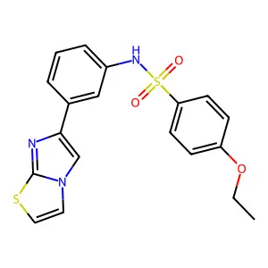4-ethoxy-N-(3-imidazo[2,1-b][1,3]thiazol-6-ylphenyl)benzenesulfonamide structure