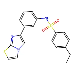 4-ethyl-N-(3-imidazo[2,1-b][1,3]thiazol-6-ylphenyl)benzenesulfonamide structure