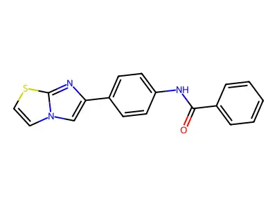 N-(4-imidazo[2,1-b][1,3]thiazol-6-ylphenyl)benzamide structure