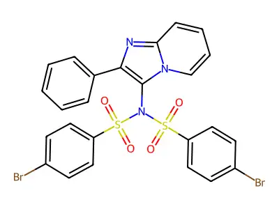 4-bromo-N-[(4-bromophenyl)sulfonyl]-N-(2-phenylimidazo[1,2-a]pyridin-3-yl)benzenesulfonamide structure