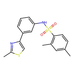 2,4-dimethyl-N-[3-(2-methyl-1,3-thiazol-4-yl)phenyl]benzenesulfonamide structure
