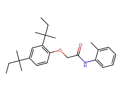 2-(2,4-ditert-pentylphenoxy)-N-(2-methylphenyl)acetamide structure