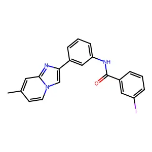3-iodo-N-[3-(7-methylimidazo[1,2-a]pyridin-2-yl)phenyl]benzamide structure