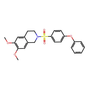 6,7-Dimethoxy-2-((4-phenoxyphenyl)sulfonyl)-1,2,3,4-tetrahydroisoquinoline structure