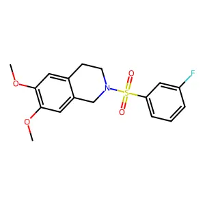 2-(3-Fluorobenzenesulfonyl)-6,7-dimethoxy-1,2,3,4-tetrahydroisoquinoline structure