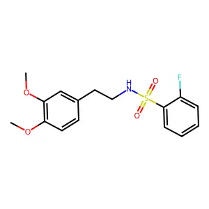 N-(3,4-dimethoxyphenethyl)-2-fluorobenzenesulfonamide structure