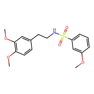 N-[2-(3,4-dimethoxyphenyl)ethyl]-3-methoxybenzenesulfonamide structure