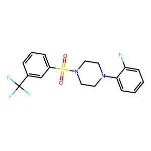 1-(2-Fluorophenyl)-4-{[3-(trifluoromethyl)phenyl]sulfonyl}piperazine structure