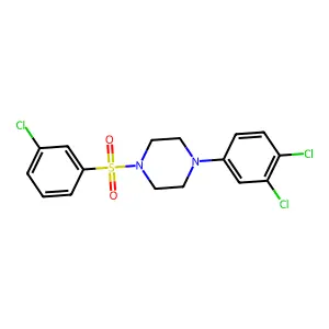 1-((3-Chlorophenyl)sulfonyl)-4-(3,4-dichlorophenyl)piperazine structure