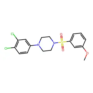 1-(3,4-Dichlorophenyl)-4-((3-methoxyphenyl)sulfonyl)piperazine structure