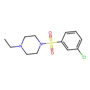 1-((3-Chlorophenyl)sulfonyl)-4-ethylpiperazine structure