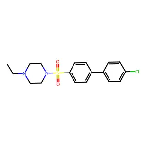 1-({4'-Chloro-[1,1'-biphenyl]-4-yl}sulfonyl)-4-ethylpiperazine structure
