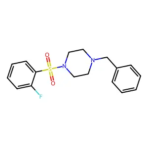 1-Benzyl-4-((2-fluorophenyl)sulfonyl)piperazine structure