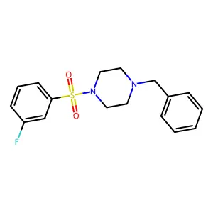 1-Benzyl-4-(3-fluorophenyl)sulfonylpiperazine structure
