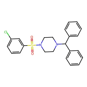 1-Benzhydryl-4-(3-chlorophenyl)sulfonylpiperazine structure