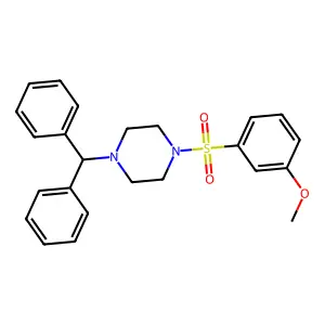 1-Benzhydryl-4-(3-methoxyphenyl)sulfonylpiperazine structure