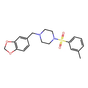 1-(1,3-Benzodioxol-5-ylmethyl)-4-[(3-methylphenyl)sulfonyl]piperazine structure