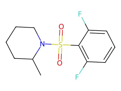 1-(2,6-Difluorophenyl)sulfonyl-2-methylpiperidine structure