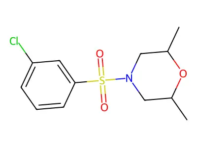 4-(3-Chlorophenyl)sulfonyl-2,6-dimethylmorpholine structure