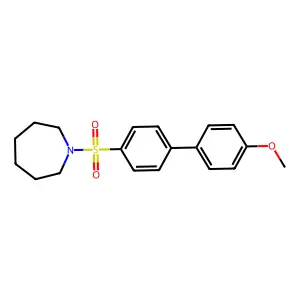 1-({4'-Methoxy-[1,1'-biphenyl]-4-yl}sulfonyl)azepane structure