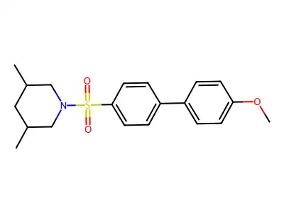 1-[4-(4-Methoxyphenyl)phenyl]sulfonyl-3,5-dimethylpiperidine structure