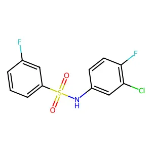 N-(3-chloro-4-fluorophenyl)-3-fluorobenzenesulfonamide structure