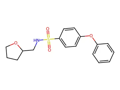 4-phenoxy-N-(tetrahydro-2-furanylmethyl)benzenesulfonamide structure