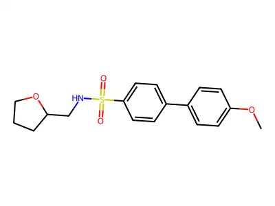 4'-methoxy-N-(tetrahydro-2-furanylmethyl)[1,1'-biphenyl]-4-sulfonamide structure