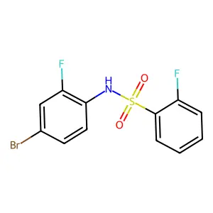 N-(4-bromo-2-fluorophenyl)-2-fluorobenzenesulfonamide structure