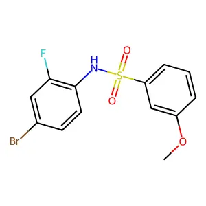 N-(4-bromo-2-fluorophenyl)-3-methoxybenzenesulfonamide structure