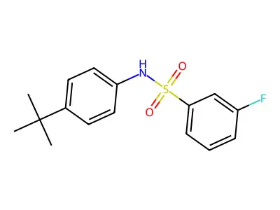 N-(4-tert-butylphenyl)-3-fluorobenzenesulfonamide structure