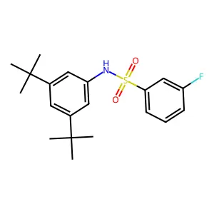 N-(3,5-ditert-butylphenyl)-3-fluorobenzenesulfonamide structure