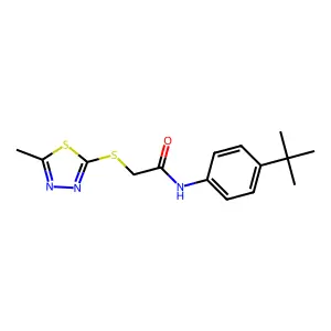 N-(4-tert-butylphenyl)-2-[(5-methyl-1,3,4-thiadiazol-2-yl)sulfanyl]acetamide structure