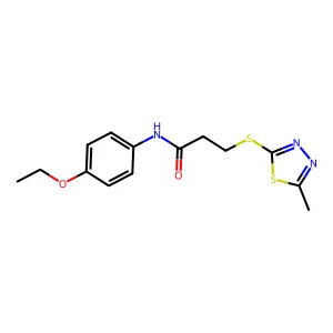 N-(4-ethoxyphenyl)-3-[(5-methyl-1,3,4-thiadiazol-2-yl)sulfanyl]propanamide structure