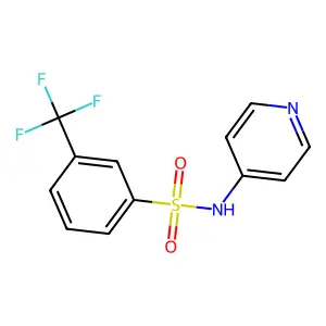 N-pyridin-4-yl-3-(trifluoromethyl)benzenesulfonamide structure